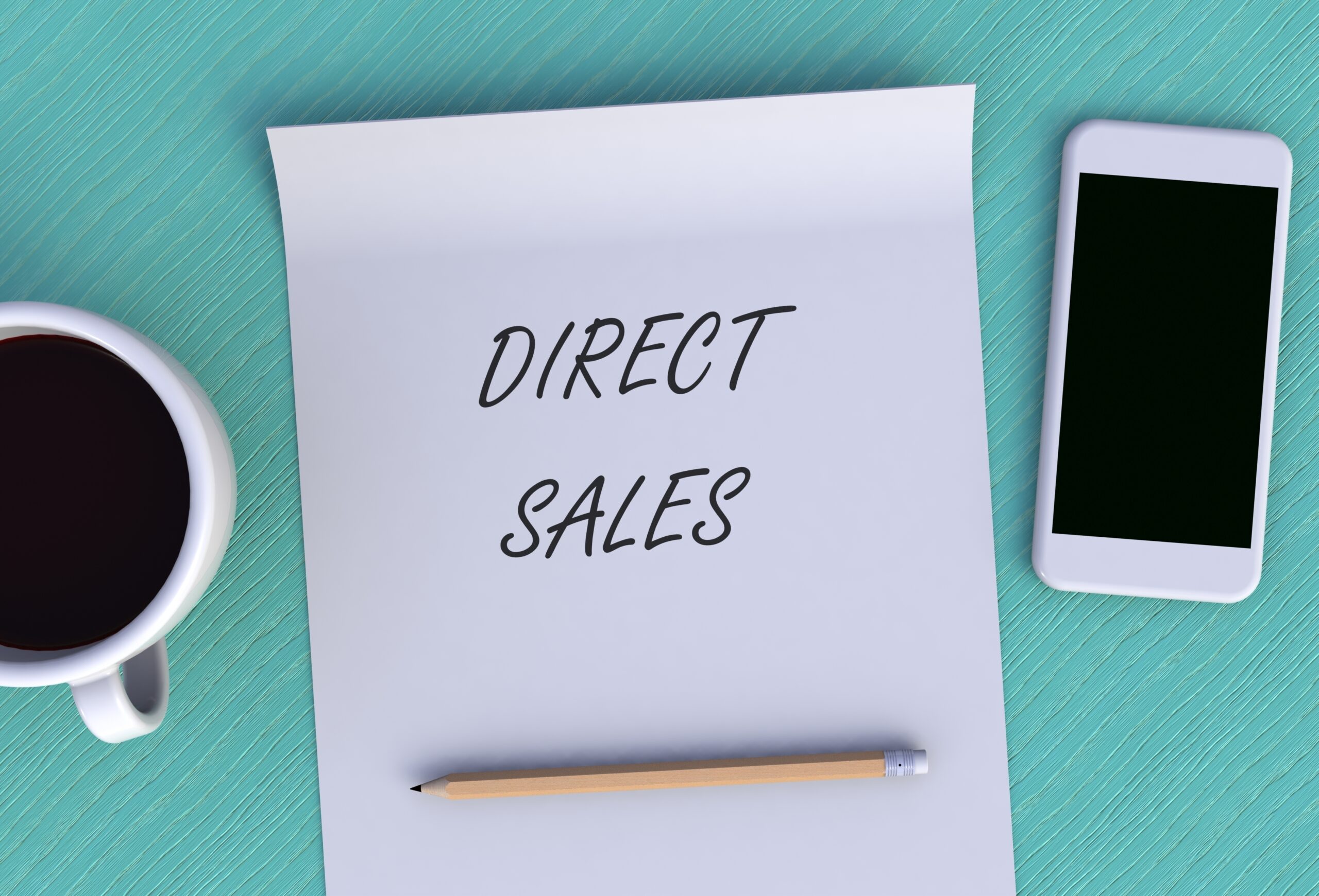 direct sales written on paper